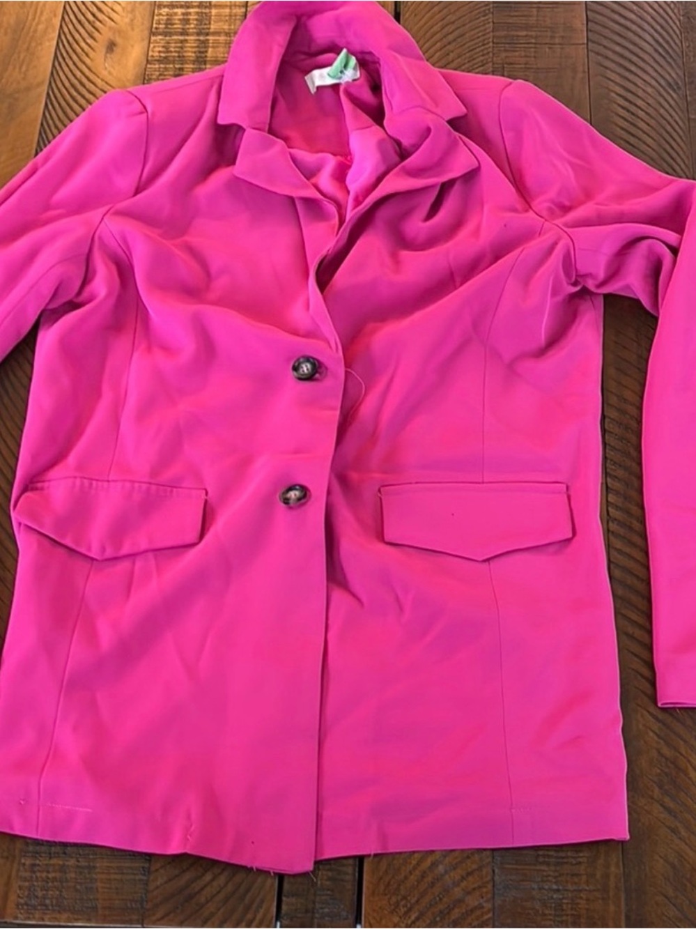 Altar'd State Hot Pink Blazer Jacket Statement Career Workwear - Picture 7 of 7